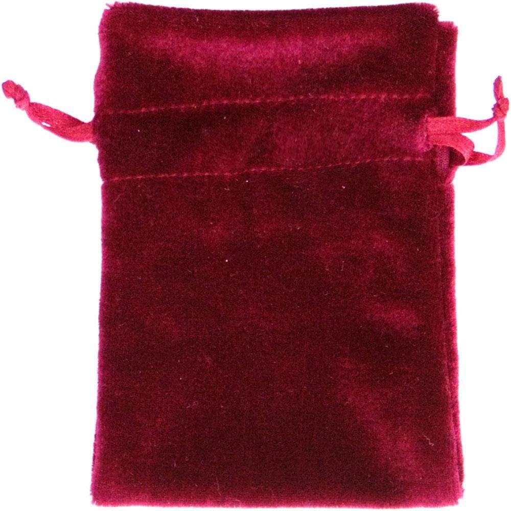 3&quot; x 4&quot; Premium Unlined Velvet Bag - Burgundy, SKU KH-60050, UPC 6016216960957