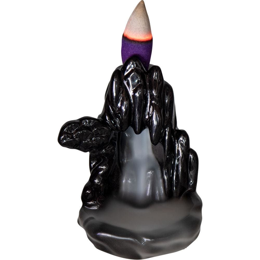 3.25&quot; Ceramic Backflow Incense Burner - Cave, SKU KH-89599, UPC 6016205739724