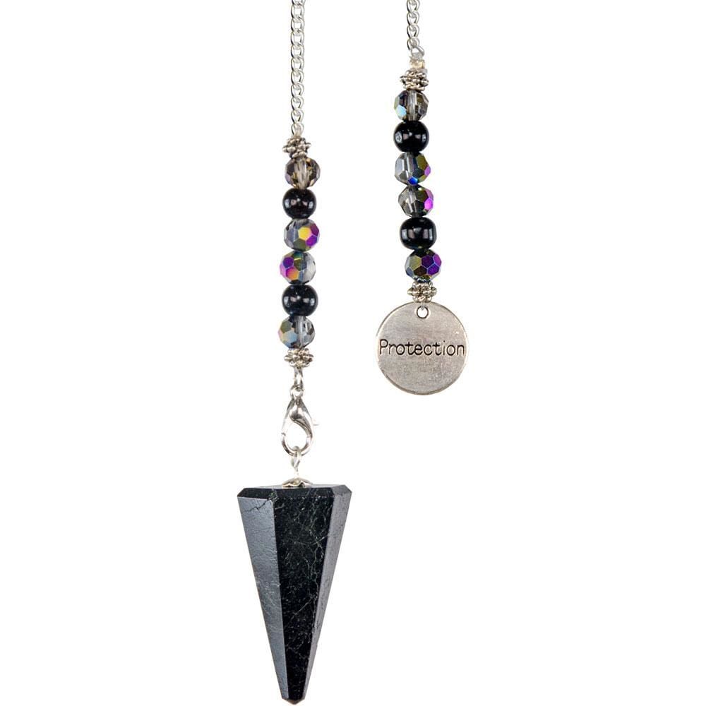 Hexagonal Pendulum - Black Tourmaline with Protection, SKU KH-61059, UPC 6016214965923