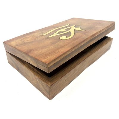6&quot; x 10&quot; Egyptian Eye of Horus Box, SKU B610E, UPC 6016032267285