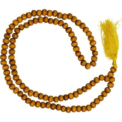 36&quot; Mala Prayer Beads - Sandalwood, SKU KH-98022, UPC 6016204762792