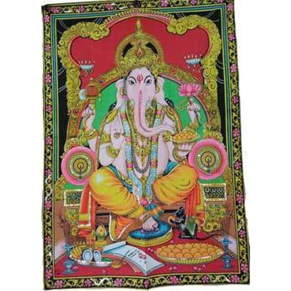30&quot; x 40&quot; Ganesha Multi Color Tapestry, SKU TST-GA, UPC 6016222645602
