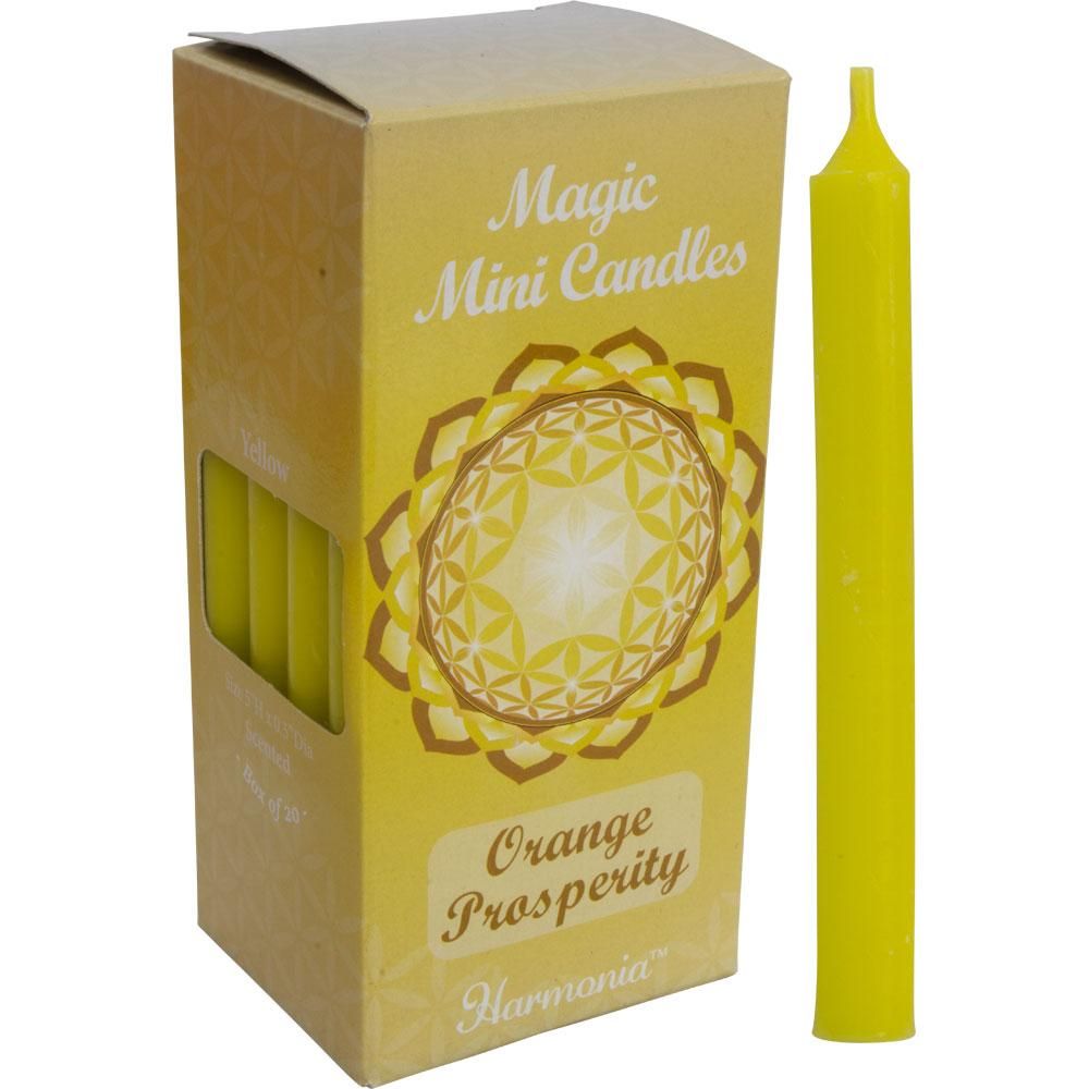 5&quot; Scented Mini Ritual Candle - Prosperity Orange (Pack of 20), SKU KH-81577, UPC 6016007485492
