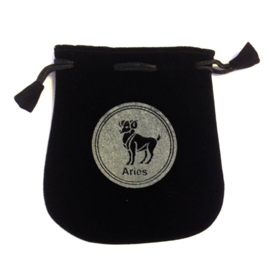 5&quot; Astrology Sign Velvet Bag - Aries, SKU VZ-AR, UPC 6016015243237