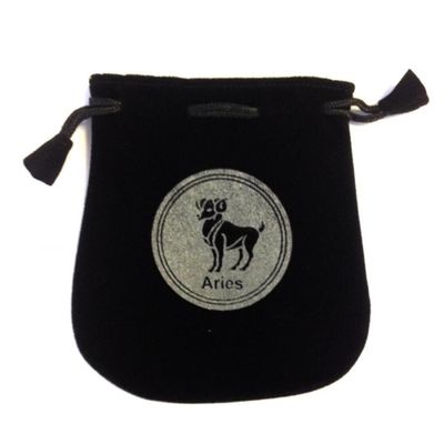 5&quot; Astrology Sign Velvet Bag - Aries, SKU VZ-AR, UPC 6016015243237