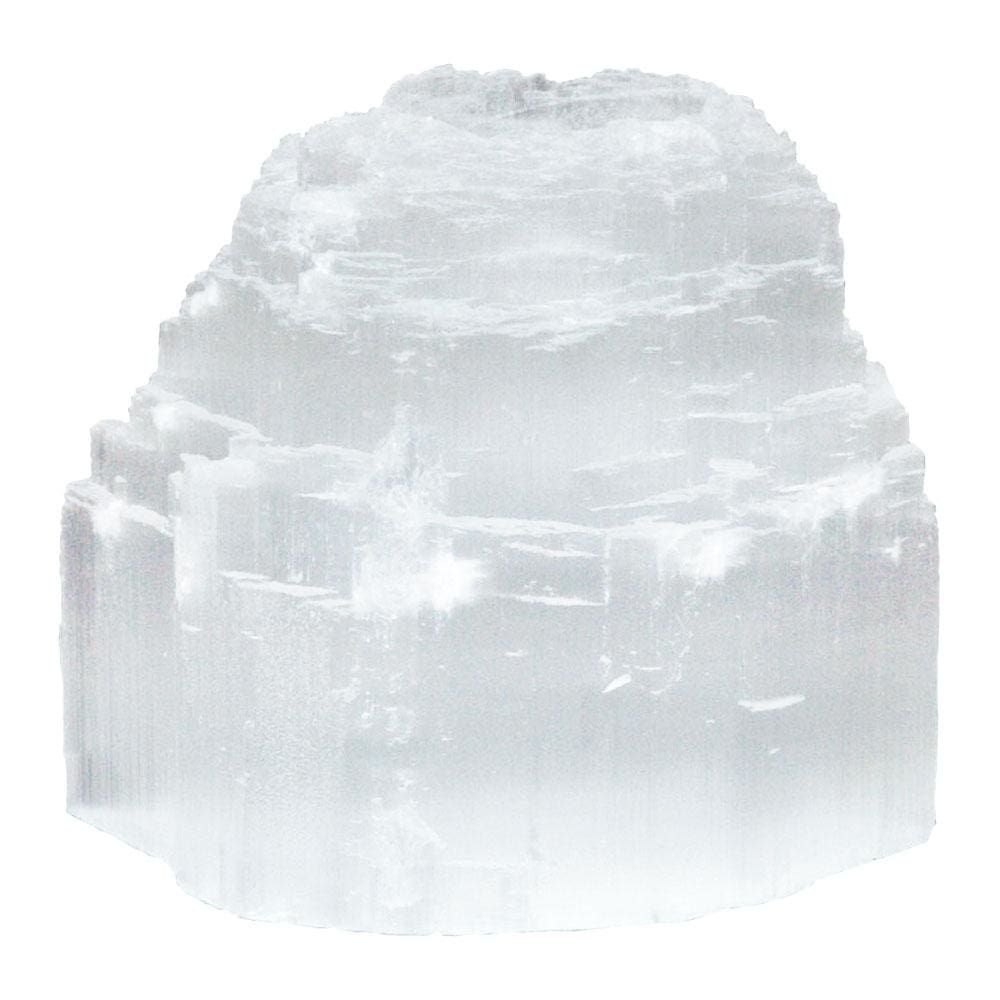 3&quot; Selenite Iceberg Tealight Candle Holder, SKU SELCH-M, UPC 6016205994949