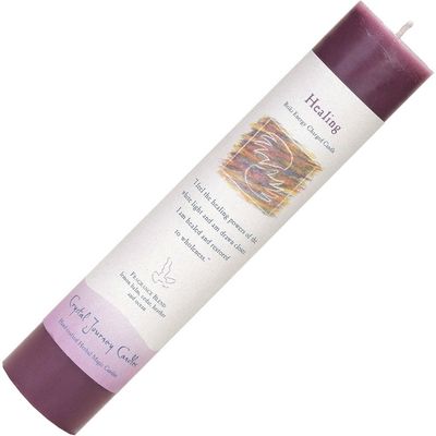 Reiki Charged Herbal 1.5&quot; x 7&quot; Pillar Candle - Healing, SKU KH-84402, UPC 6016220181188