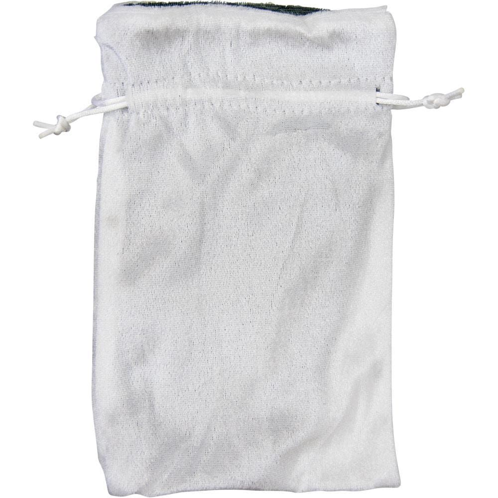 4&quot; x 8&quot; White Velvet Bag with Silver Lining, SKU KH-60043, UPC 6016207025030