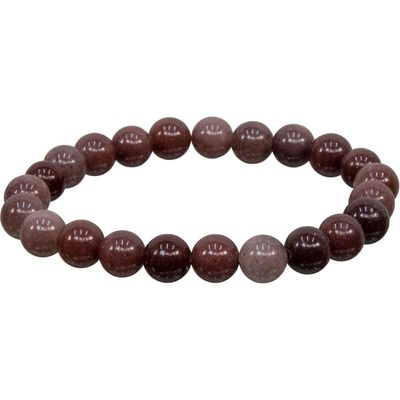 8 mm Elastic Bracelet Round Beads - Purple Aventurine, SKU KH-98508, UPC 6016202270237