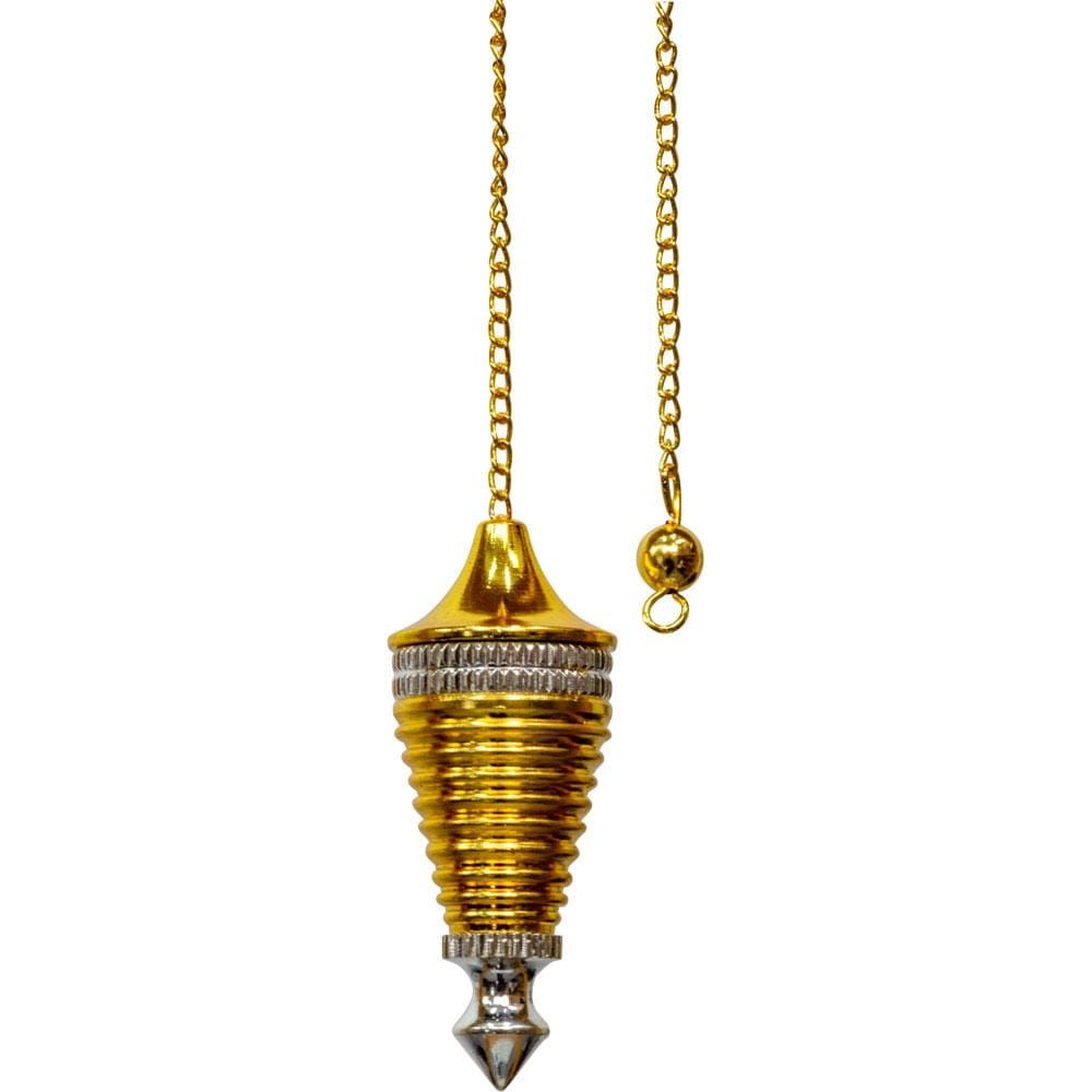 Chambered Pendulum - Brass with Silver Plated Point, SKU KH-61398, UPC 6016200142154
