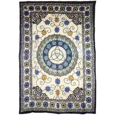 72&quot; x 108&quot; Floral Triquetra Tapestry, SKU X017-CPS-FT, UPC 6016240861893