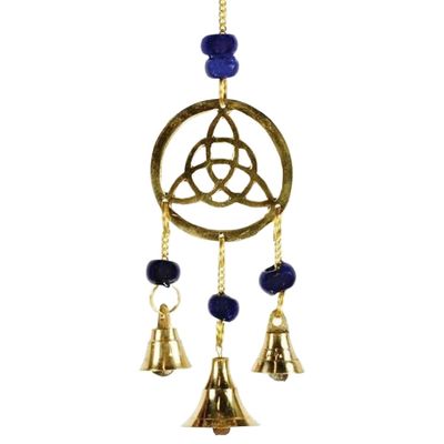 9&quot; Triquetra Brass Wind Chime, SKU 7510, UPC 6016202630666