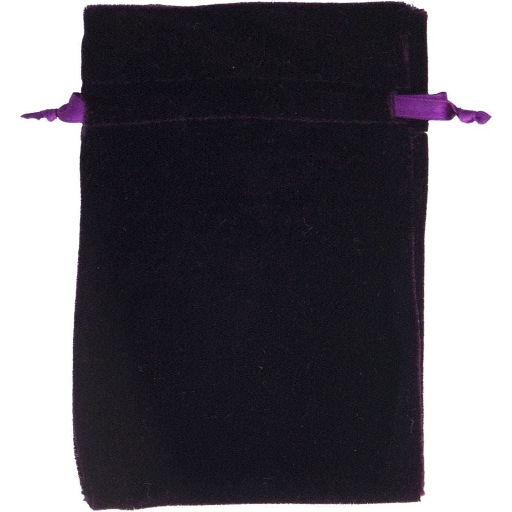 3&quot; x 4&quot; Premium Unlined Velvet Bag - Purple, SKU KH-60051, UPC 6016232396303