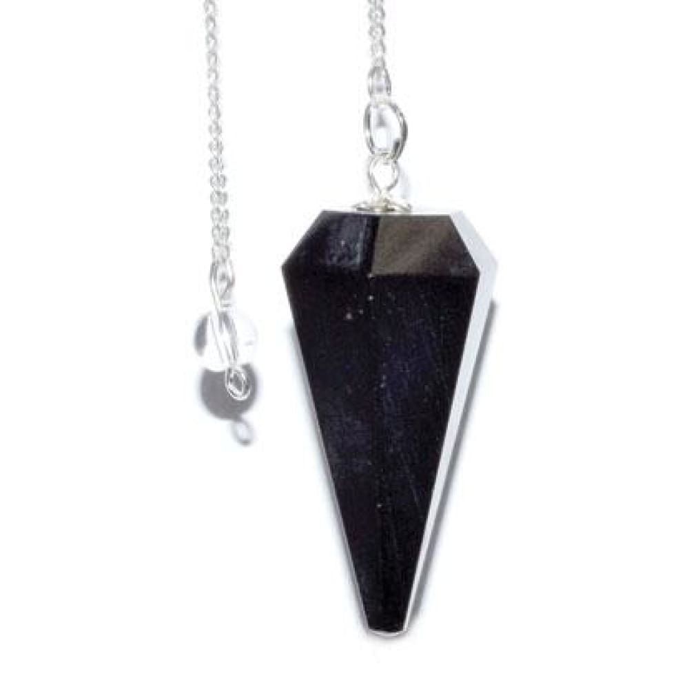 6-Sided Pendulum - Black Tourmaline, SKU PEND-32, UPC 6016203622691