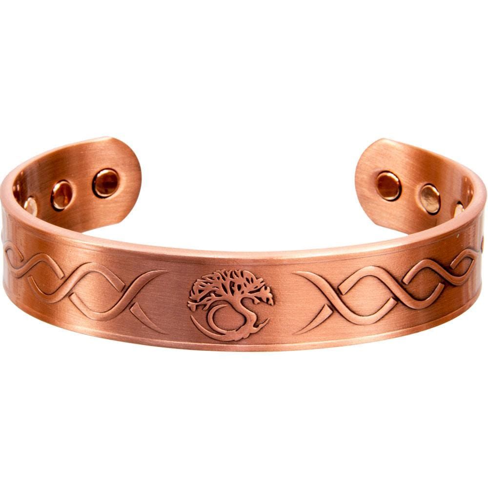 Antique Copper Magnetic Bracelet - Tree of Life, SKU KH-95295, UPC 6016203929981