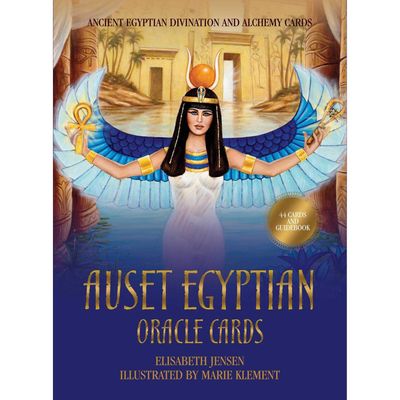 Auset Egyptian Oracle Cards by Elisabeth Jensen, Marie Klement, SKU RP-30, UPC 6016201675699