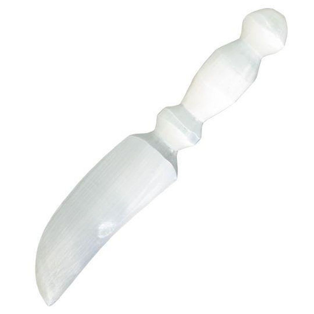 9&quot; Selenite Athame - Plain, SKU KH-76121, UPC 6016203650694