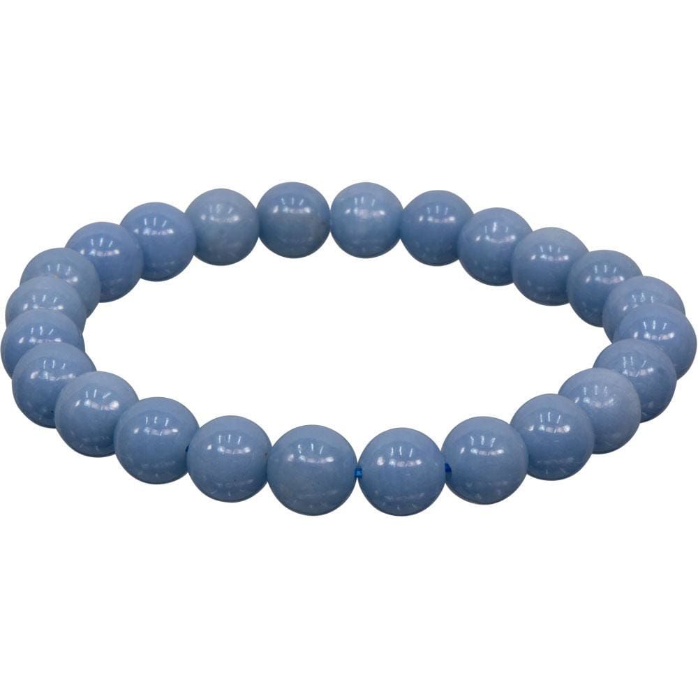8 mm Elastic Bracelet  Round Beads - Angelite, SKU KH-98569, UPC 6016218656643