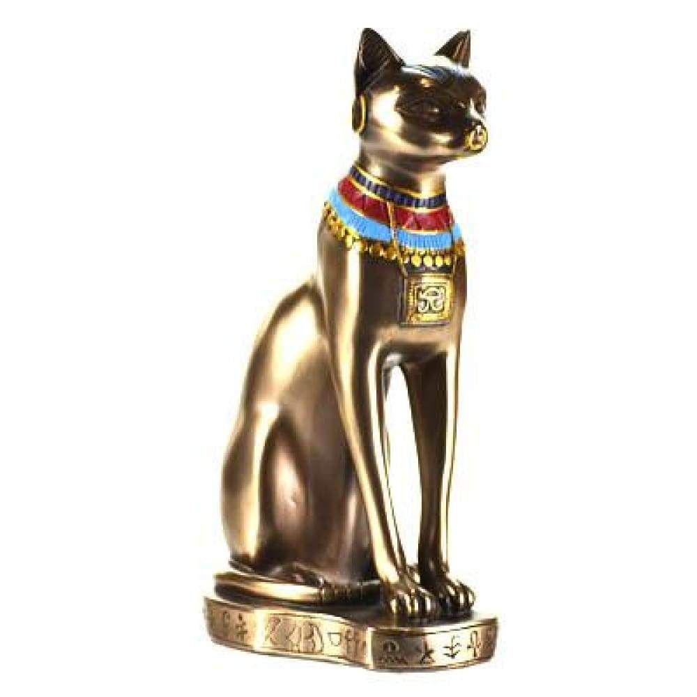 9&quot; Bastet Statue in Bronze, SKU PG-8860, UPC 6016233825871