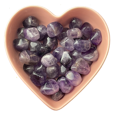 Amethyst Tumbled Stone Natural Gemstone - One Stone, SKU TR-422, UPC 6016237376355