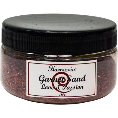 Gemstone Sand Jar 180 gram - Garnet, SKU KH-62012, UPC 6016229821832