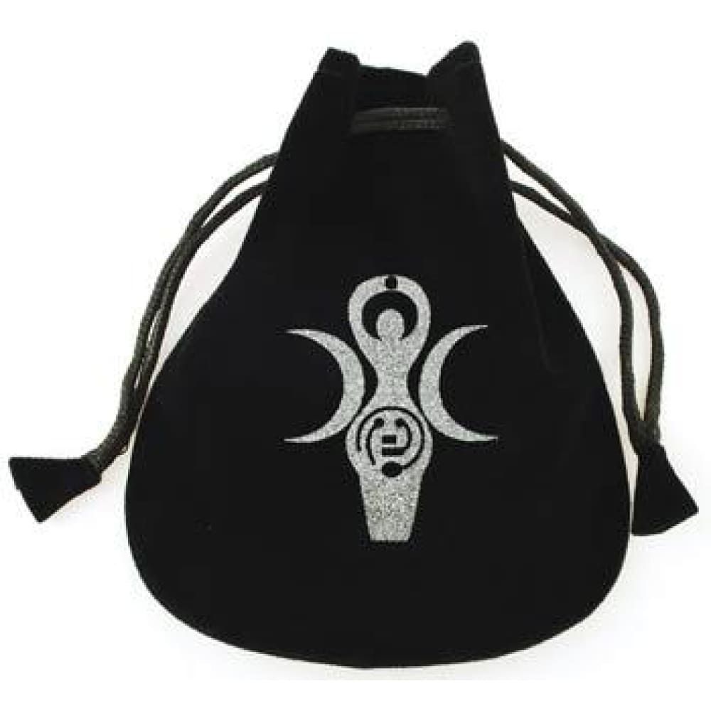 5&quot; x 5&quot; Black Velvet Bag - Goddess of Earth, SKU Y015-VBGE, UPC 6016202656697