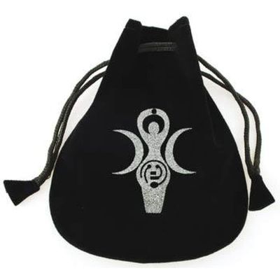 5&quot; x 5&quot; Black Velvet Bag - Goddess of Earth, SKU Y015-VBGE, UPC 6016202656697