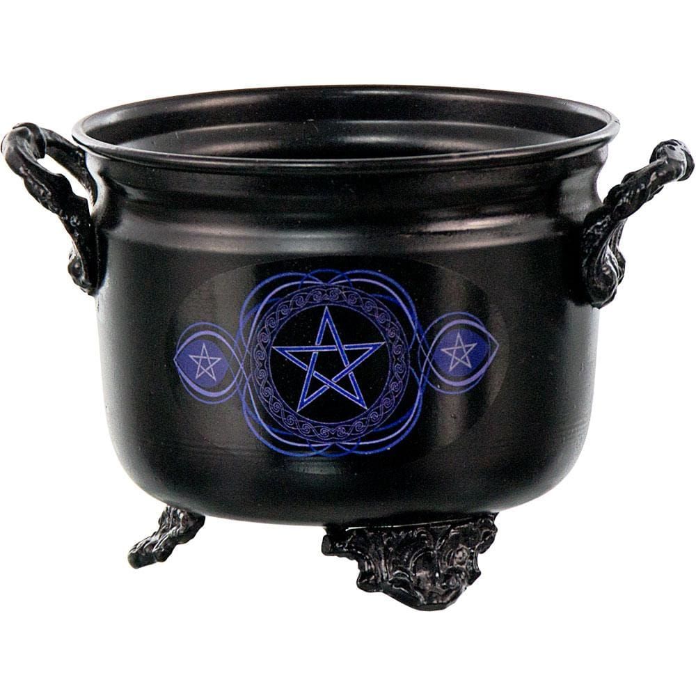 4.5&quot; Metal Cauldron - Print Pentacle, SKU KH-64011, UPC 6016204925951