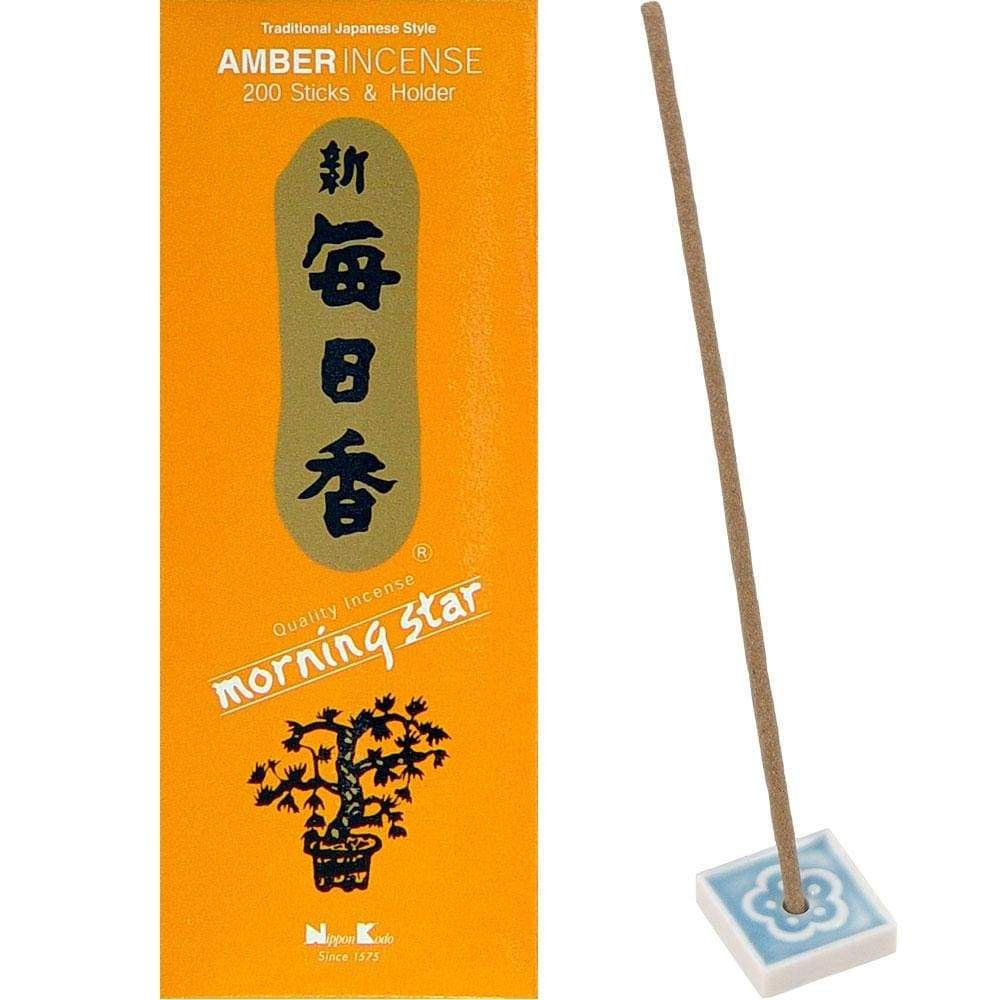 Morning Star Incense 200 Sticks - Amber, SKU KH-72722, UPC 6016203820851