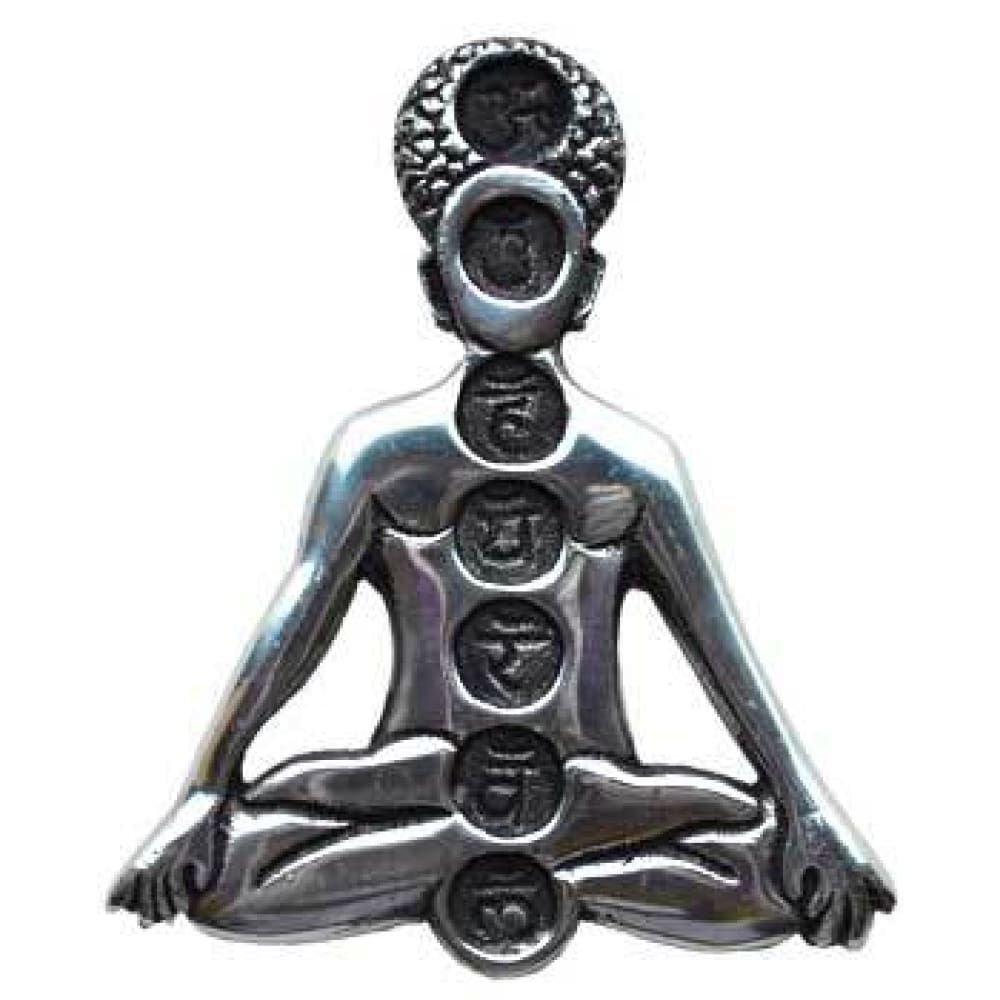 5.5&quot; 7 Chakra Metal Incense Burner, SKU IB24, UPC 6016205759791