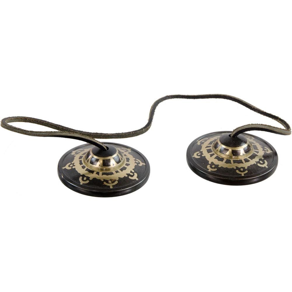 2.5&quot; Tibetan Tingshas / Cymbals - Etch Mandala, SKU KH-31520, UPC 6016204759747