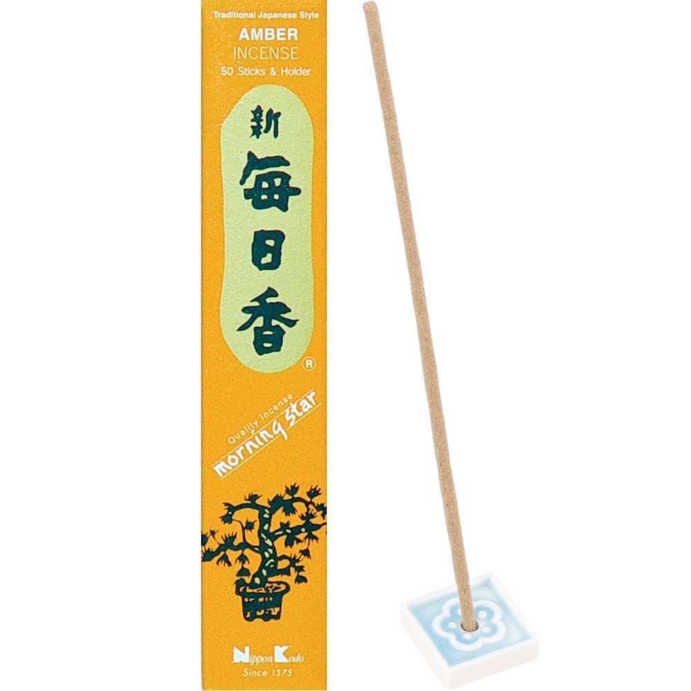 Morning Star Incense 50 Sticks - Amber (Box of 12 Packs), SKU KH-72710, UPC 6016201229274