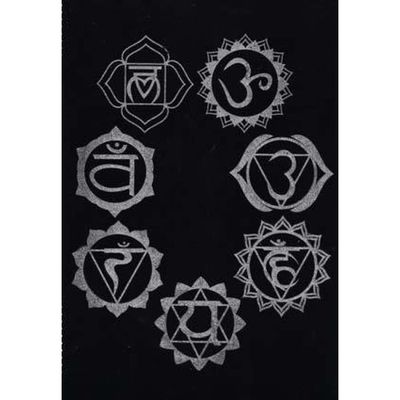 8&quot; x 12&quot; 7 Chakra Pendulum Mat, SKU PMT-N, UPC 6016200908972