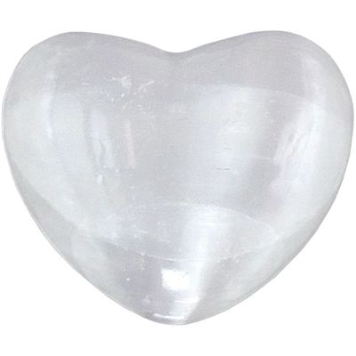 3&quot; Puffed Gemstone Heart - Selenite, SKU KH-63116, UPC 6016205212234