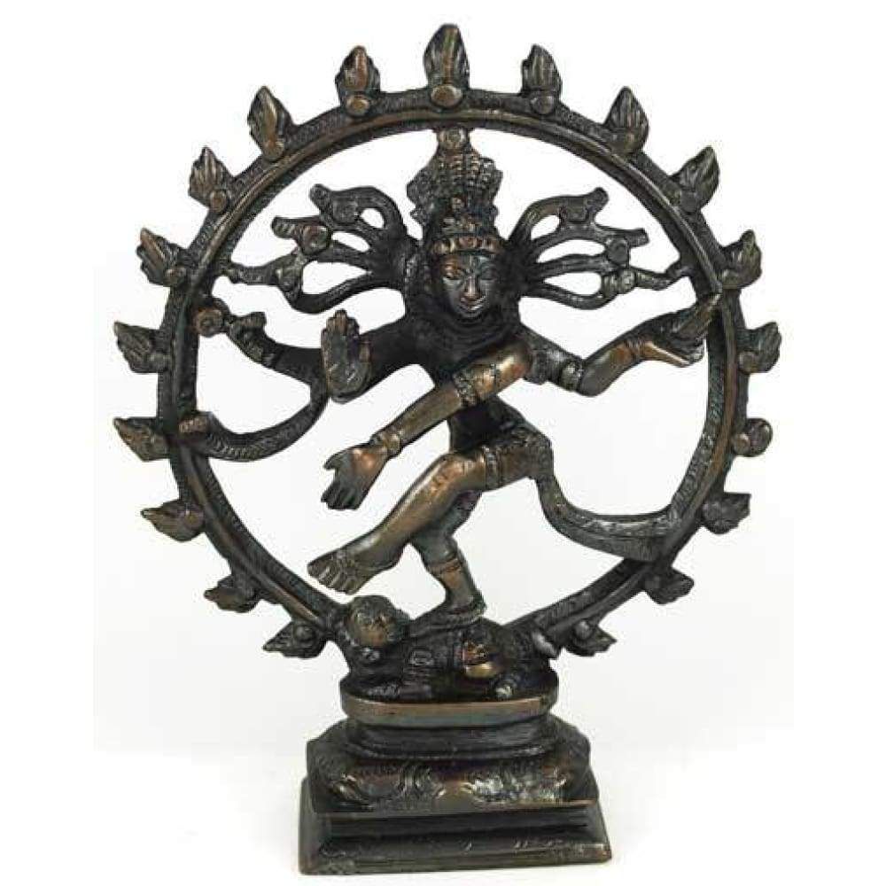 6&quot; Antique Brass Shiva Natraj Dancing Statue, SKU 1245A, UPC