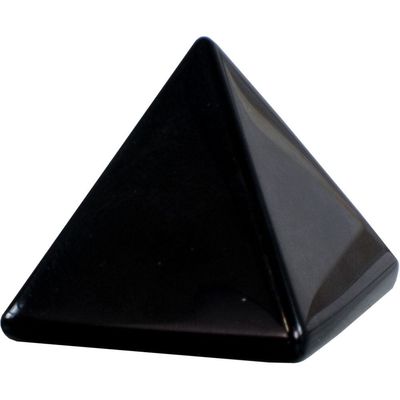 25-35 mm Gemstone Pyramid - Black Obsidian, SKU KH-63205, UPC 6016209615604