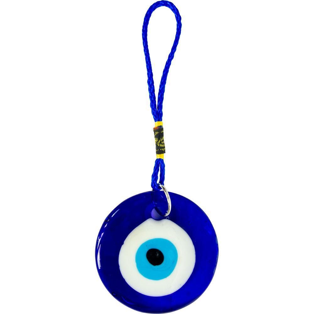 2.25&quot; Evil Eye Talisman - Round Glass, SKU KH-63425, UPC 6016005631679