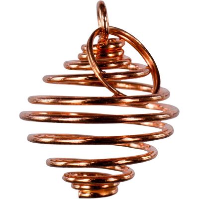 3/4&quot; Copper Plated Cage Pendant for Tumbled Stones, SKU KH-98993-D6, UPC 6016225810830