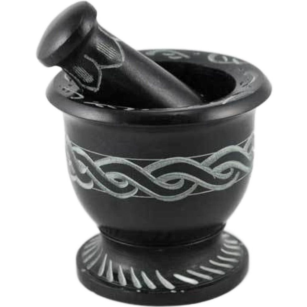 3&quot; Celtic Knot Mortar &amp; Pestle Set, SKU SOB41, UPC 6016223038038