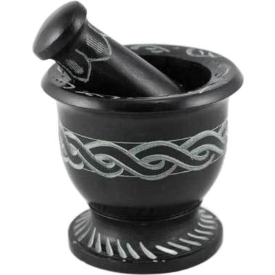 3&quot; Celtic Knot Mortar &amp; Pestle Set, SKU SOB41, UPC 6016223038038