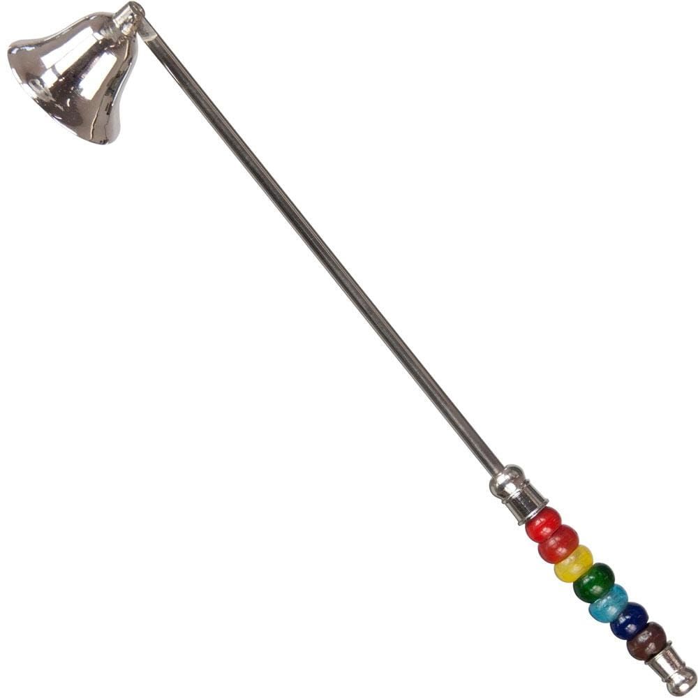 12.5&quot; Candle Snuffer - Beaded Chakras, SKU KH-27331, UPC 6016202967960