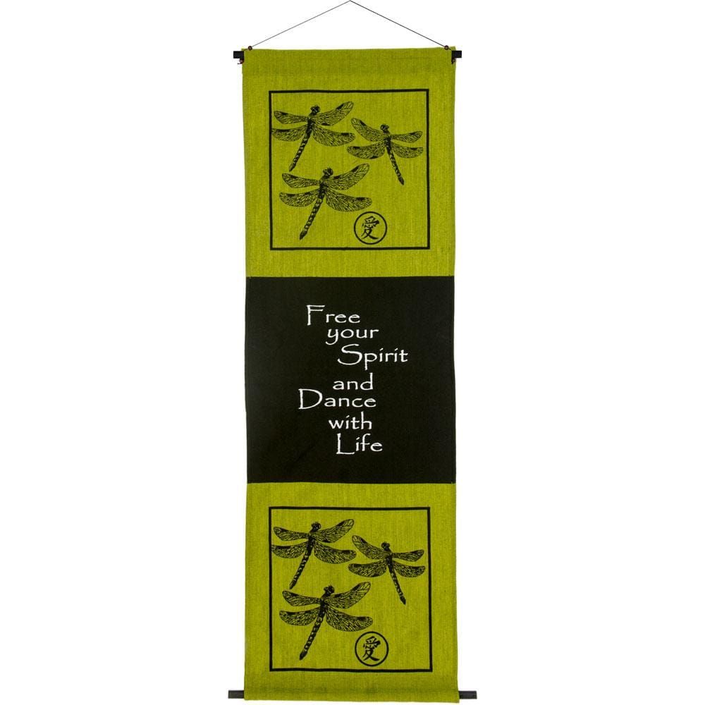 48&quot; Cotton Inspirational Banner - Dragonfly, SKU KH-57525, UPC 6016214257295