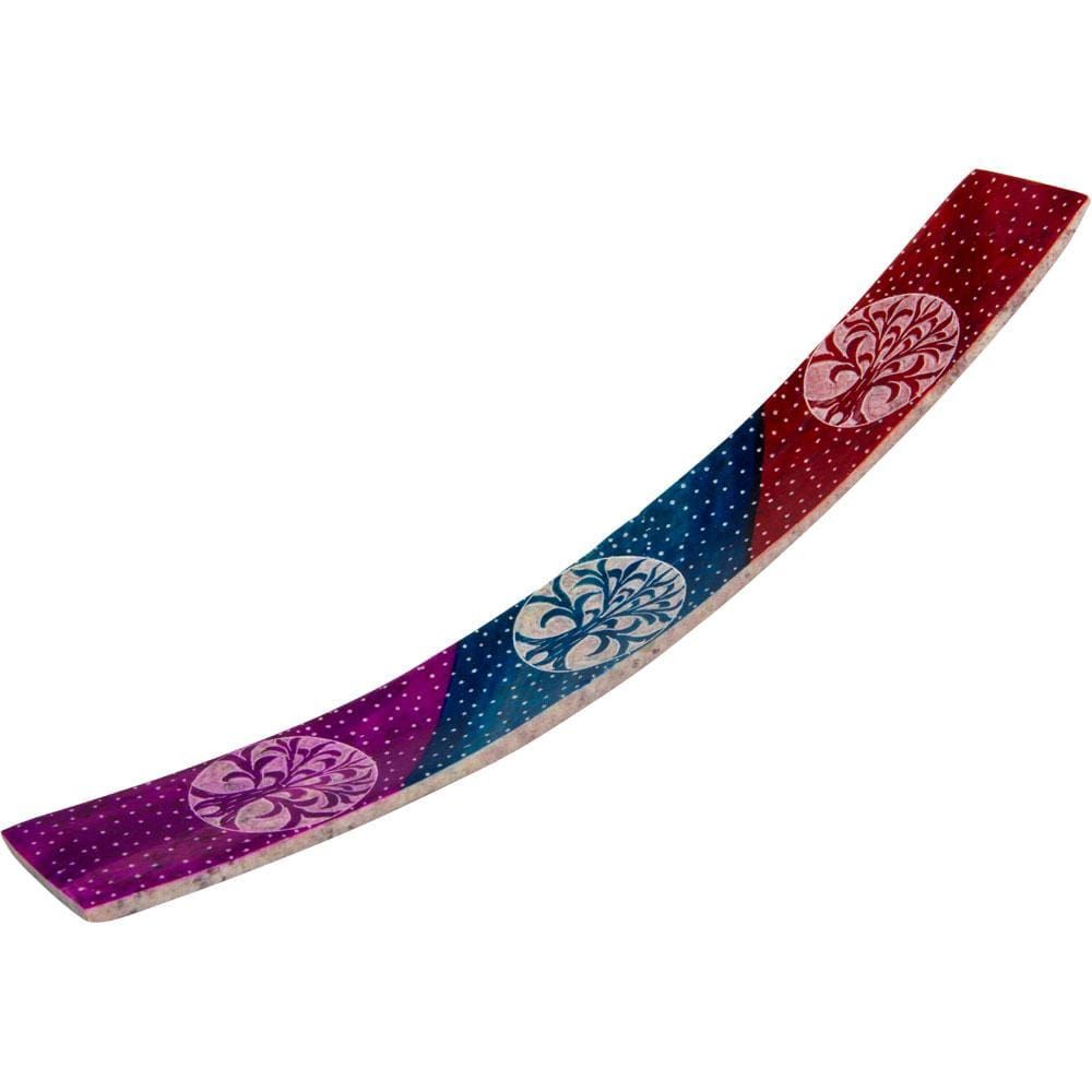 10&quot; Soapstone Incense Holder - Tree of Life - Colored, SKU KH-89549, UPC 6016221275268