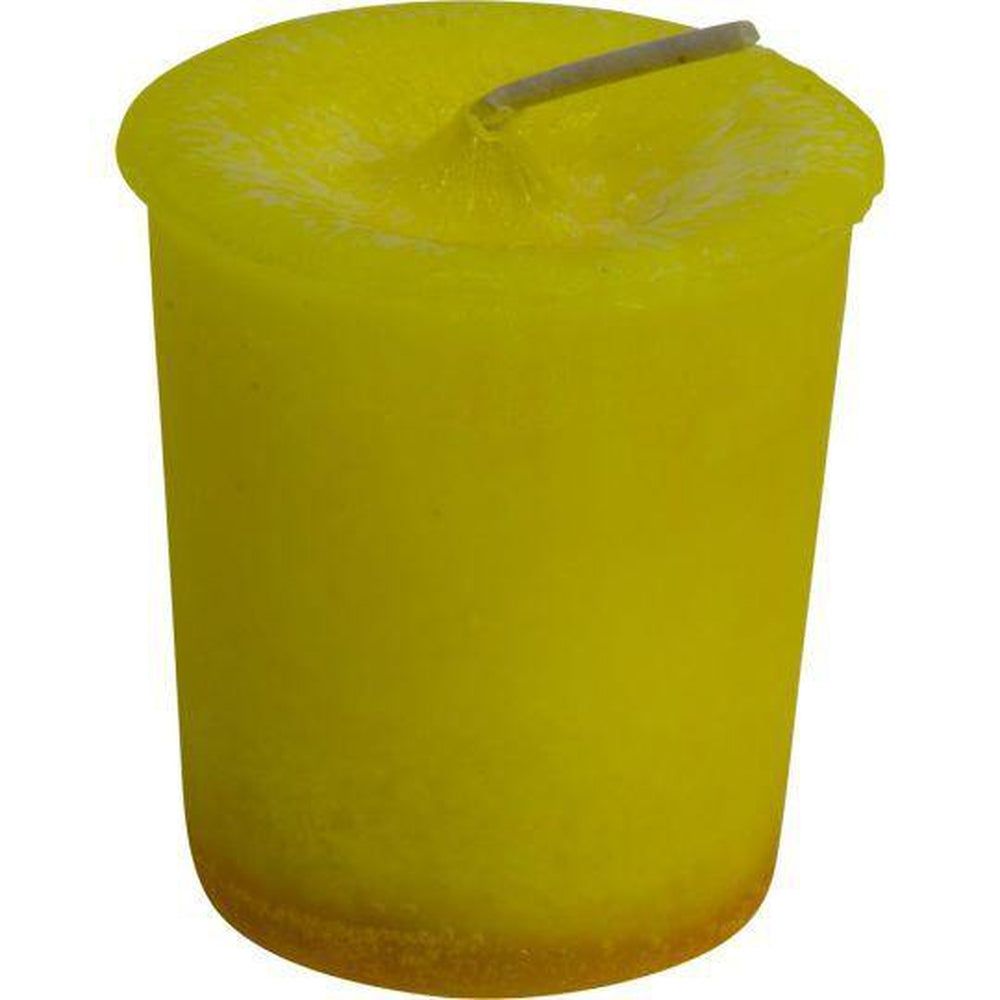 Scented Votive Candle - Lemongrass (Box of 18), SKU CJ-T081, UPC 6016203758703