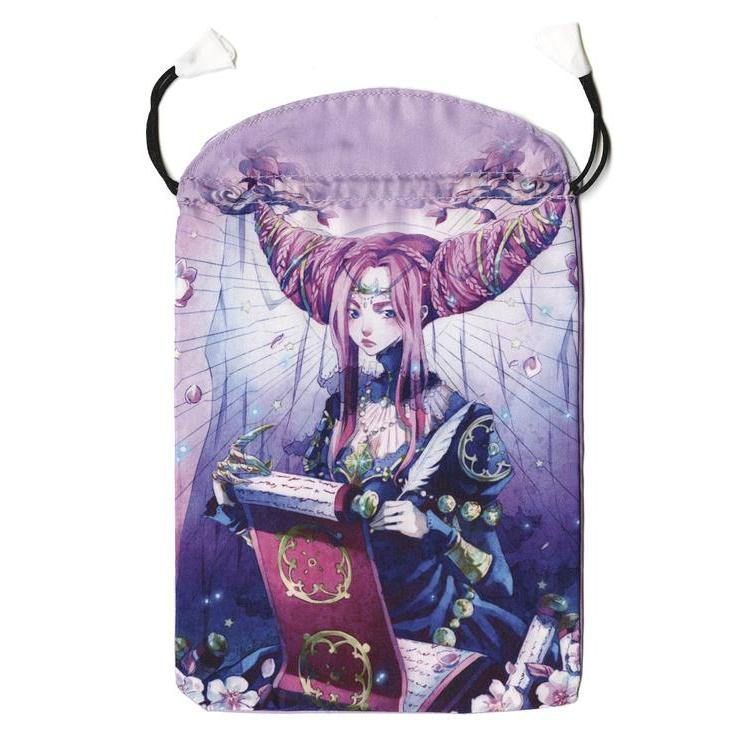 Mystical Manga Satin Tarot Bag by Rann Autechaud, SKU LW327, UPC 6016201038074