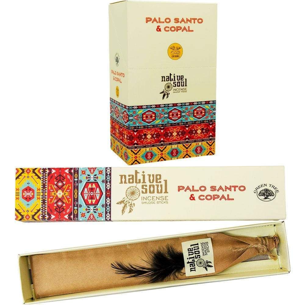 Green Tree Native Soul Incense 15 gram - Palo Santo &amp; Copal (Pack of 12), SKU KH-72785, UPC 6016205…