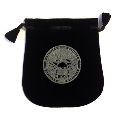 5&quot; Astrology Sign Velvet Bag - Cancer, SKU VZ-CA, UPC 6016018497477
