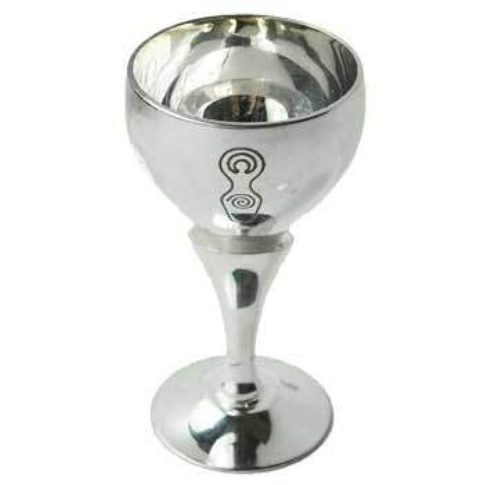 3.25&quot; Silver Plated Chalice / Goblet - Goddess, SKU 14031, UPC 6016204931952