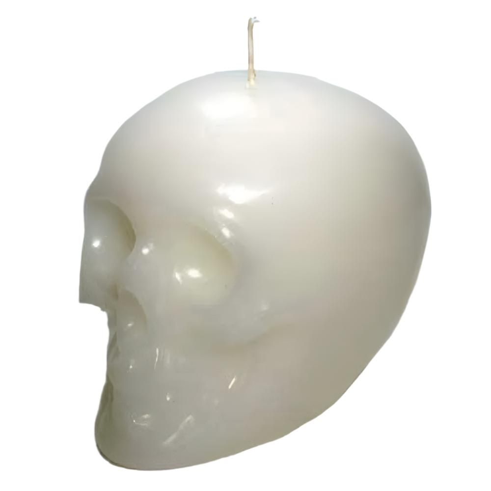 3.5&quot; Skull Candle - White, SKU RM-77654, UPC 6016201994929
