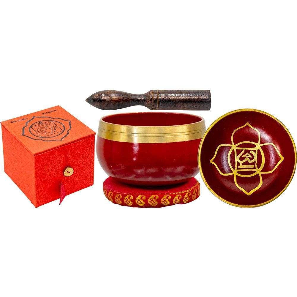 3.25&quot; Mini Chakra Singing Bowl Red - Root, SKU KH-31537, UPC 6016207579595